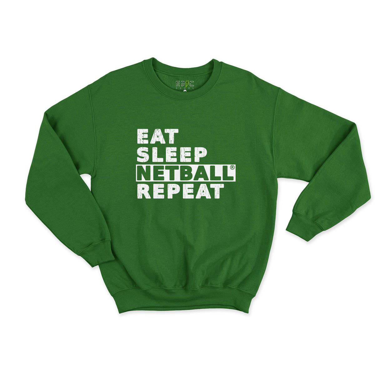 Epic Label Sweatshirt Eat Sleep Netball Repeat Sweat Enfant