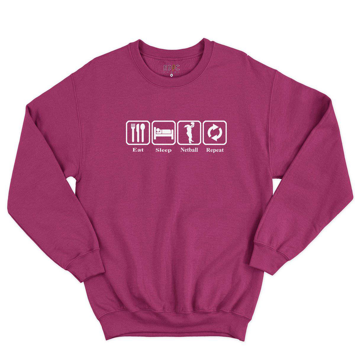 Epic Label Sweatshirt Eat Sleep Netball Repeat Sweat-shirt Pour Homme