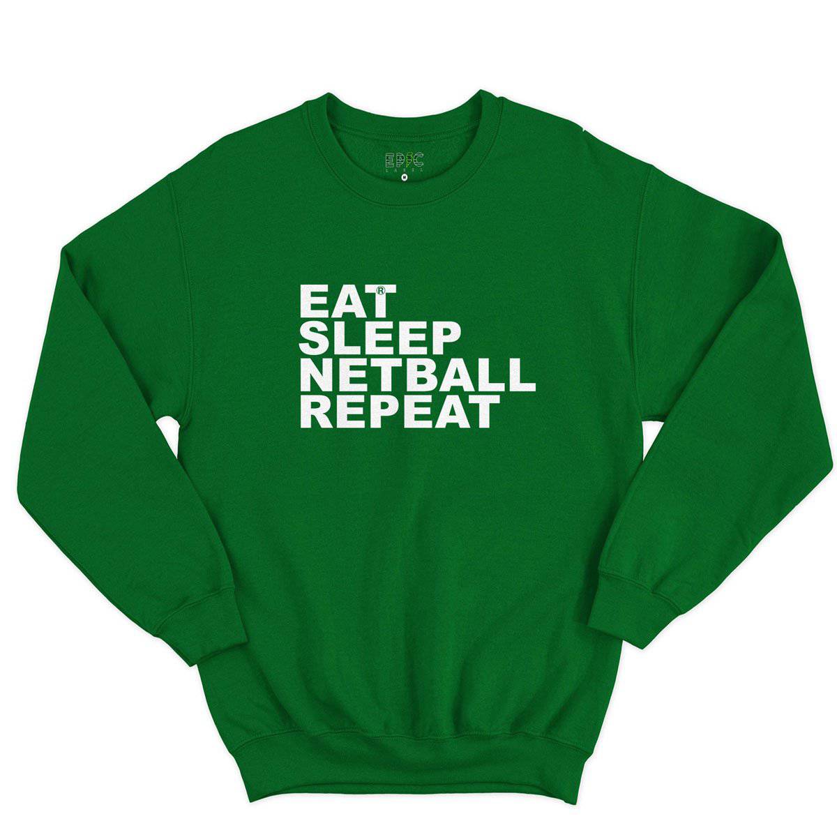 Epic Label Sweatshirt Eat Sleep Netball Repeat Sweat-shirt Pour Homme