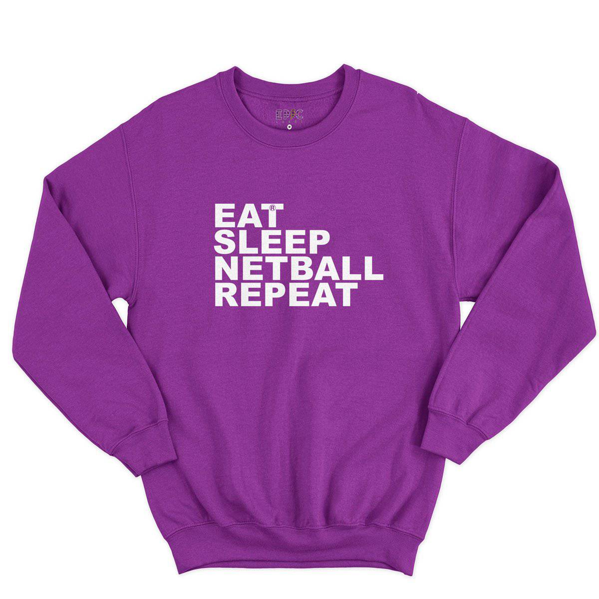 Epic Label Sweatshirt Eat Sleep Netball Repeat Sweat-shirt Pour Homme