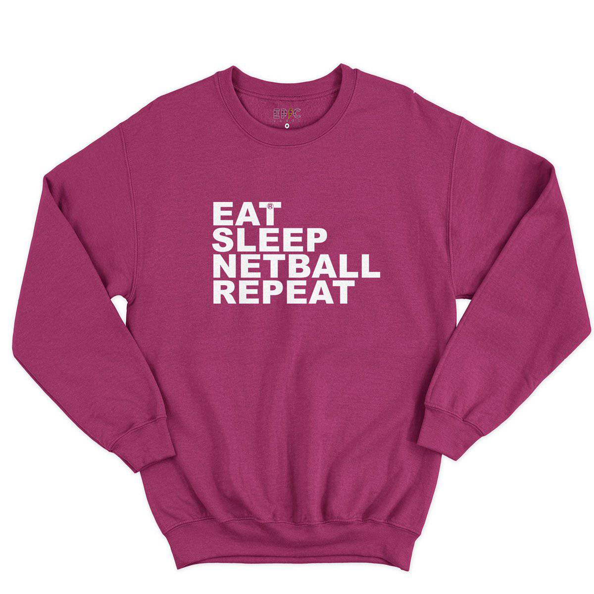 Epic Label Sweatshirt Eat Sleep Netball Repeat Sweat-shirt Pour Homme