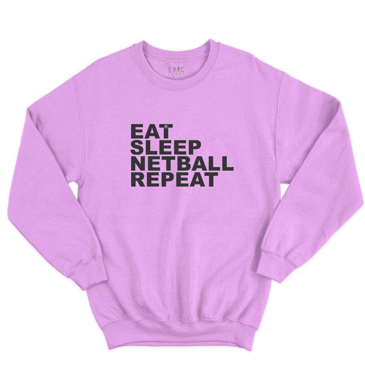 Epic Label Sweatshirt Eat Sleep Netball Repeat Sweat-shirt Pour Homme