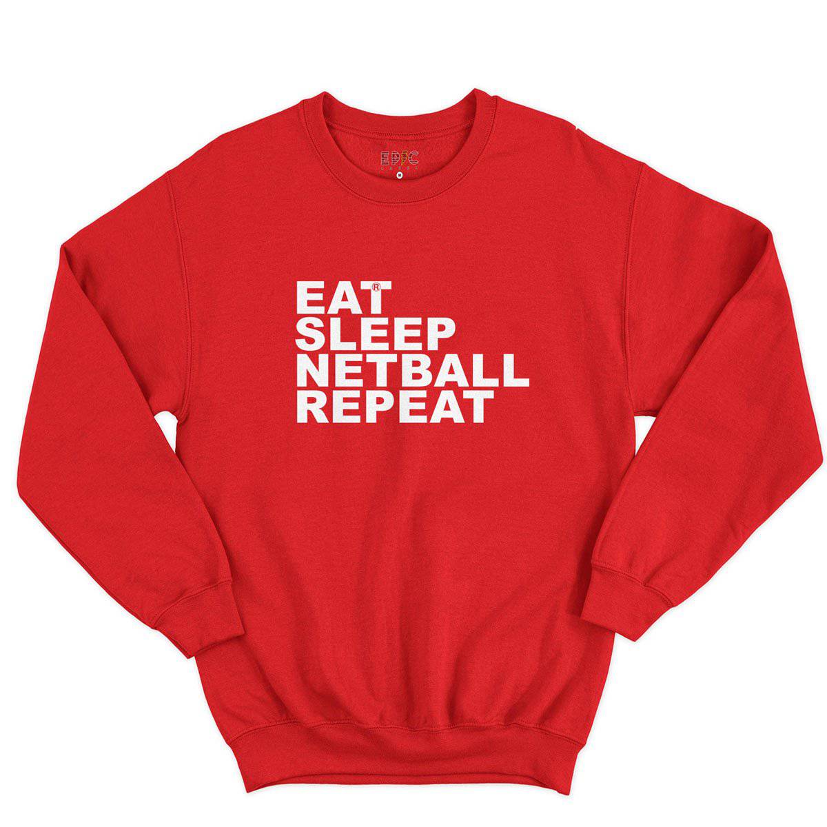 Epic Label Sweatshirt Eat Sleep Netball Repeat Sweat-shirt Pour Homme