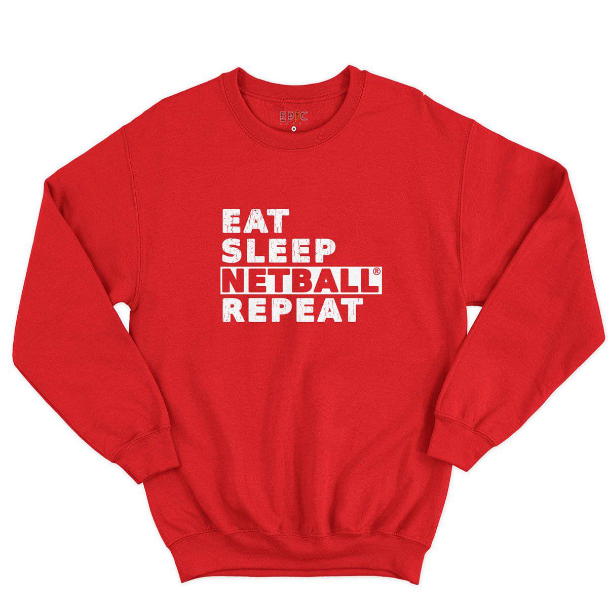 Epic Label Sweatshirt Eat Sleep Netball Repeat Sweat-shirt Pour Homme