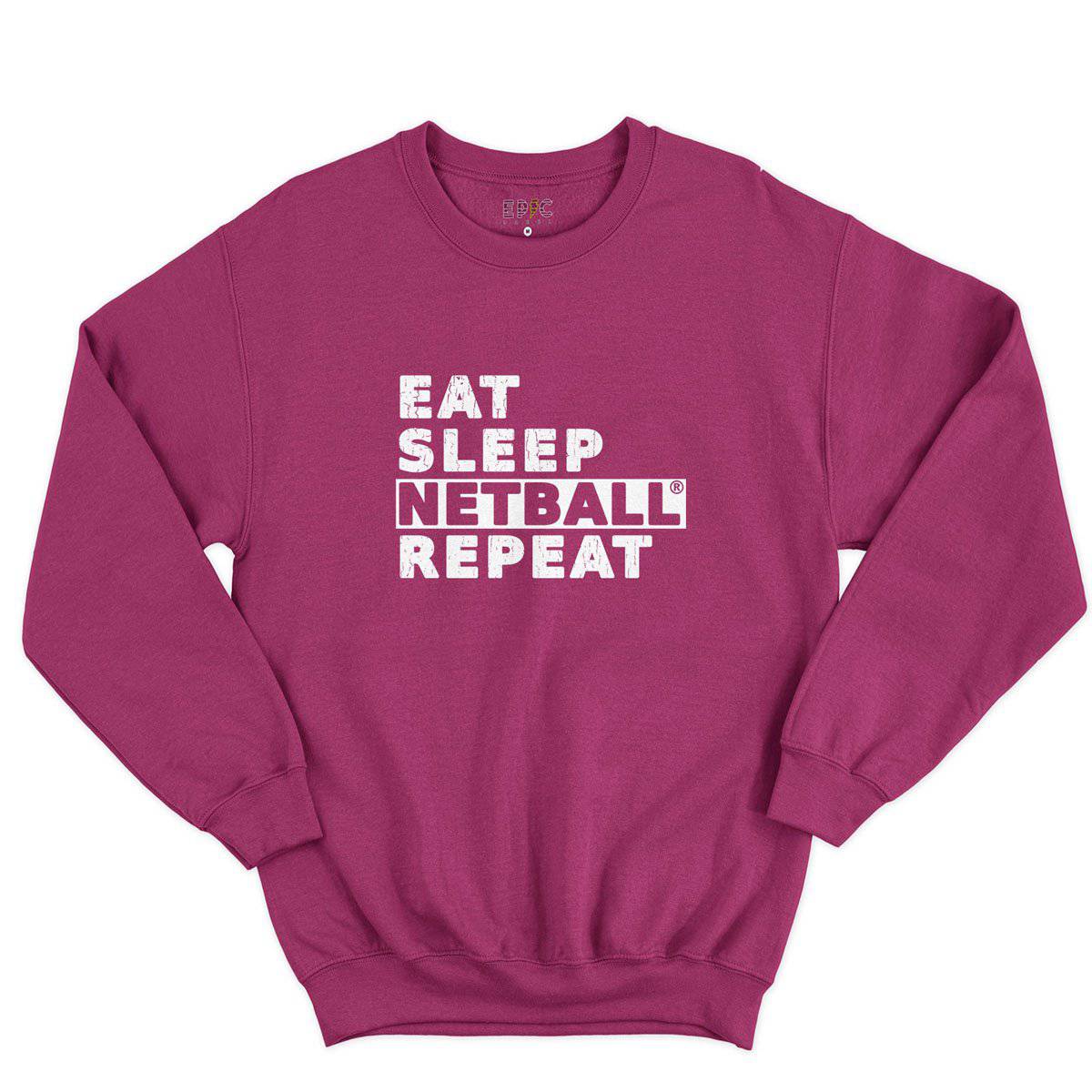 Epic Label Sweatshirt Eat Sleep Netball Repeat Sweat-shirt Pour Homme