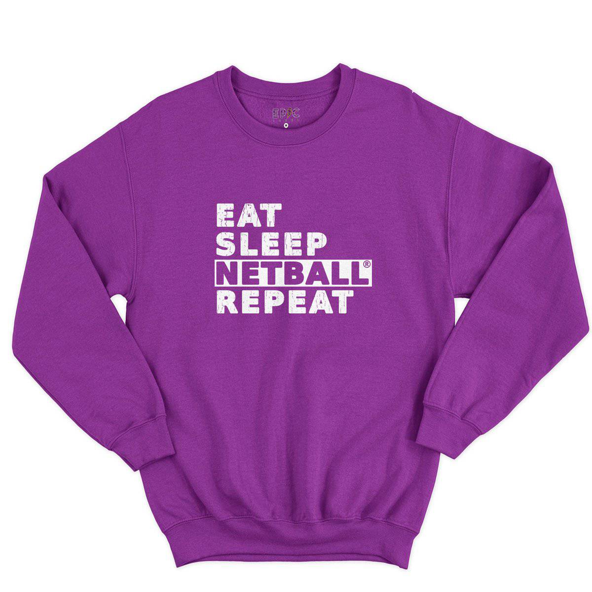 Epic Label Sweatshirt Eat Sleep Netball Repeat Sweat-shirt Pour Homme