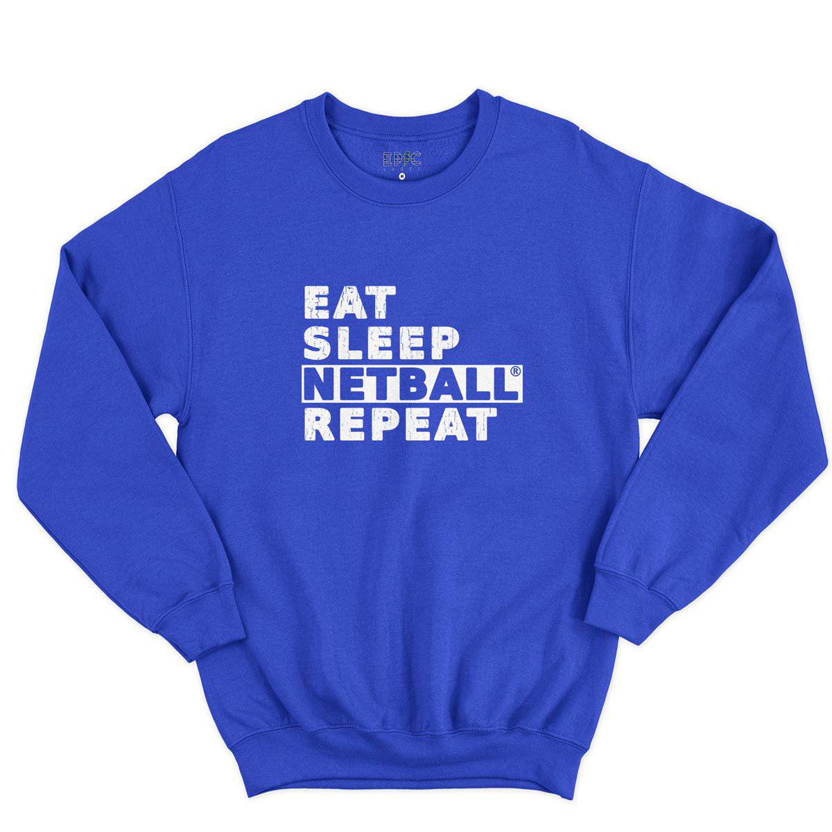 Epic Label Sweatshirt Eat Sleep Netball Repeat Sweat-shirt Pour Homme