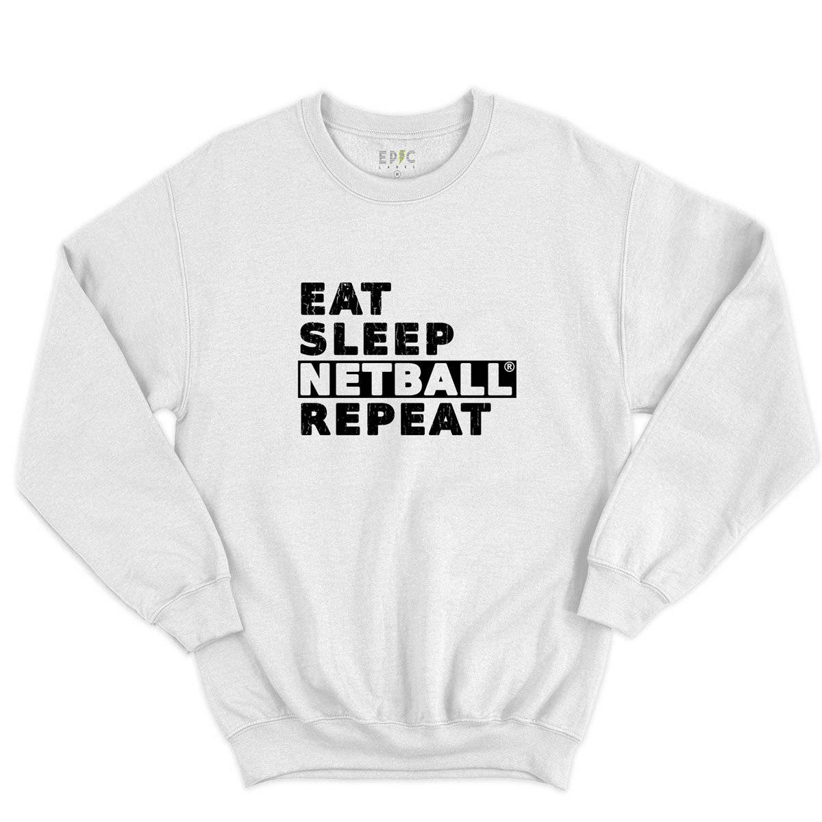 Epic Label Sweatshirt Eat Sleep Netball Repeat Sweat-shirt Pour Homme