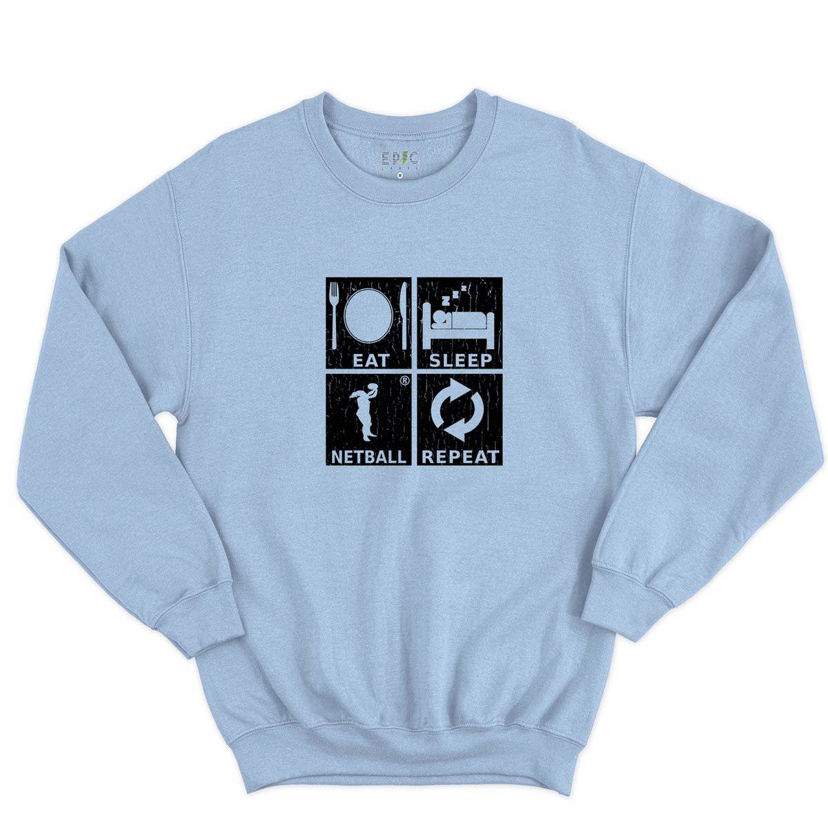 Epic Label Sweatshirt Eat Sleep Netball Repeat Sweat-shirt Pour Homme