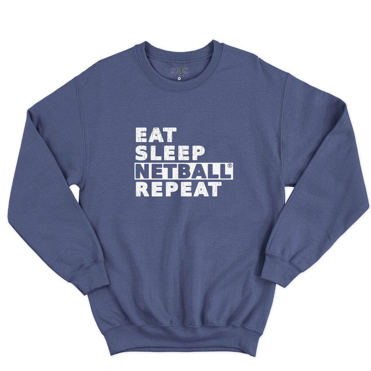 Epic Label Sweatshirt Eat Sleep Netball Repeat Sweat-shirt Pour Homme