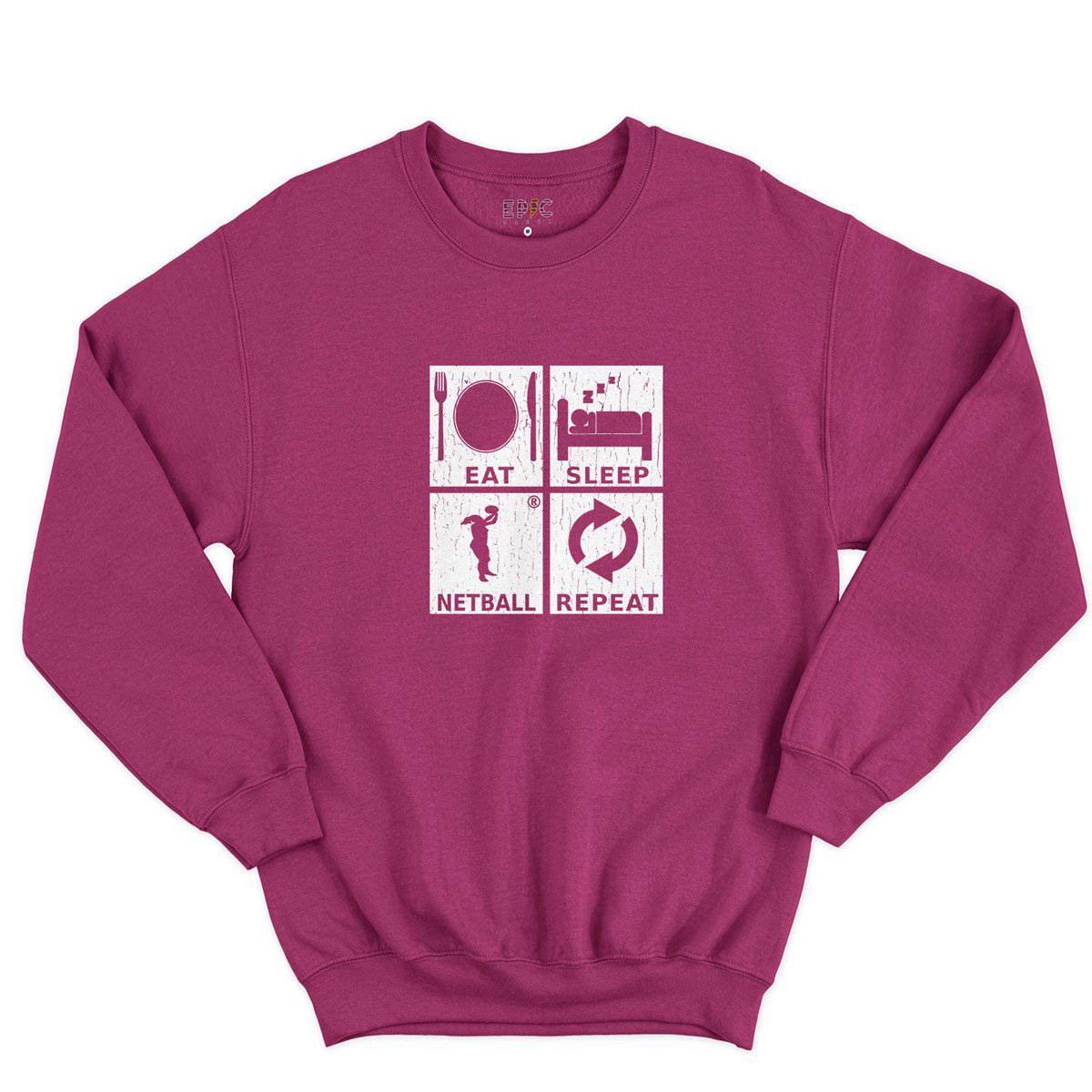Epic Label Sweatshirt Eat Sleep Netball Repeat Sweat-shirt Pour Homme
