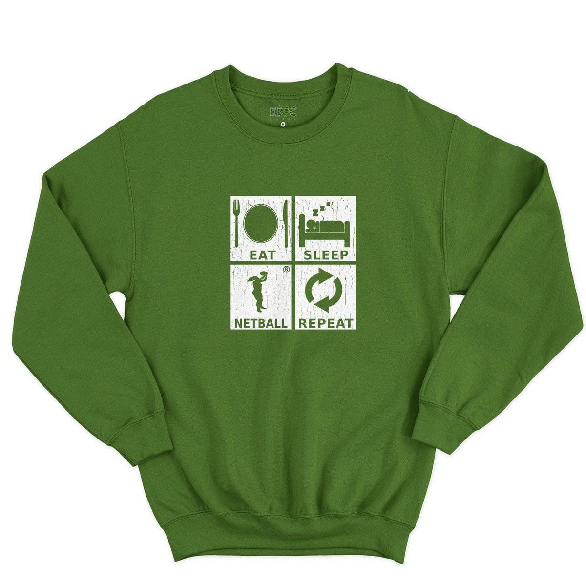 Epic Label Sweatshirt Eat Sleep Netball Repeat Sweat-shirt Pour Homme