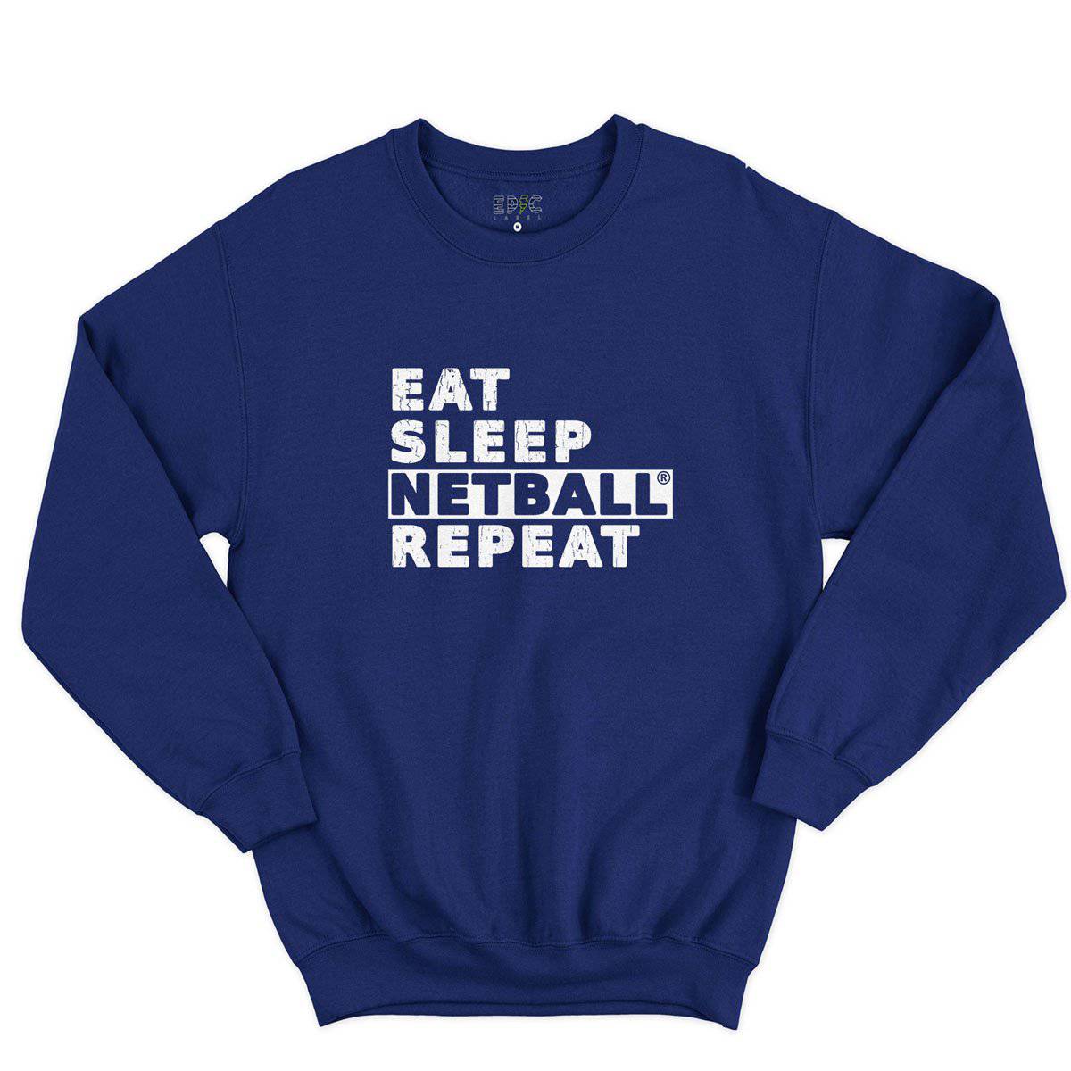 Epic Label Sweatshirt Eat Sleep Netball Repeat Sweat-shirt Pour Homme