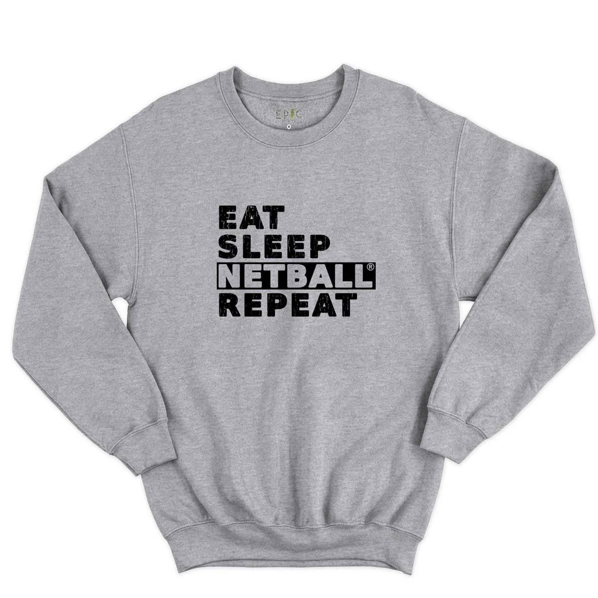 Epic Label Sweatshirt Eat Sleep Netball Repeat Sweat-shirt Pour Homme
