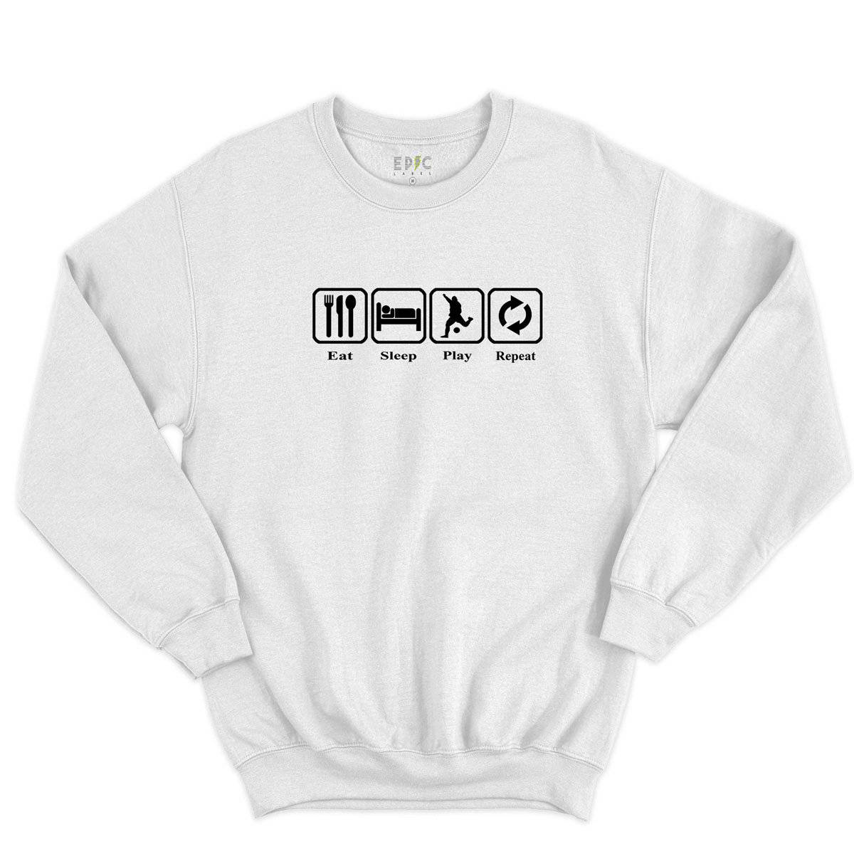 Epic Label Sweatshirt Eat Sleep Play Repeat Sweat-shirt Pour Homme