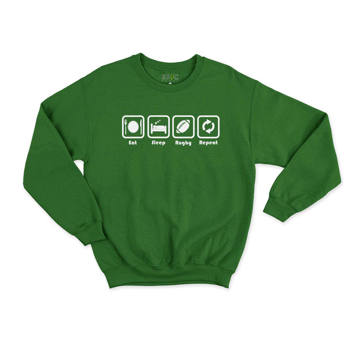 Epic Label Sweatshirt Eat Sleep Rugby Repeat Sweat Enfant