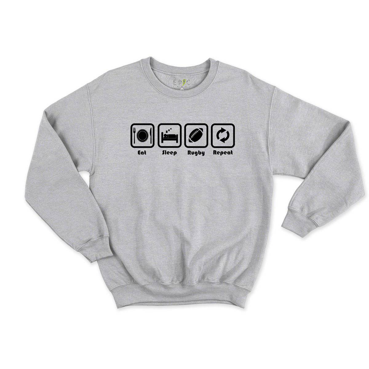 Epic Label Sweatshirt Eat Sleep Rugby Repeat Sweat Enfant