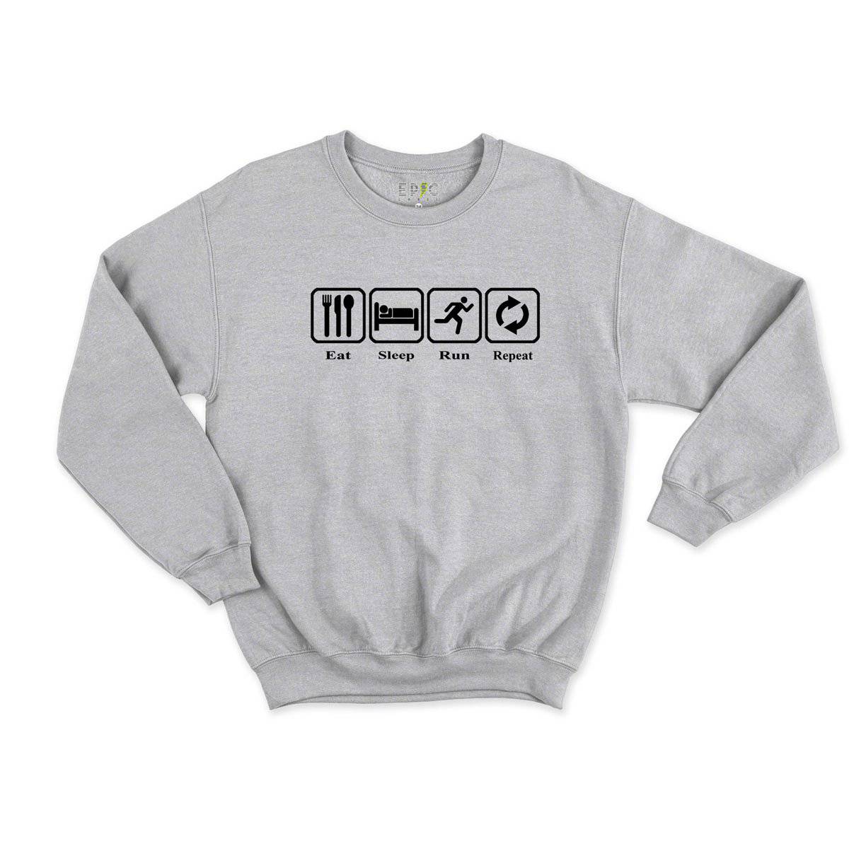 Epic Label Sweatshirt Eat Sleep Run Repeat Sweat Enfant