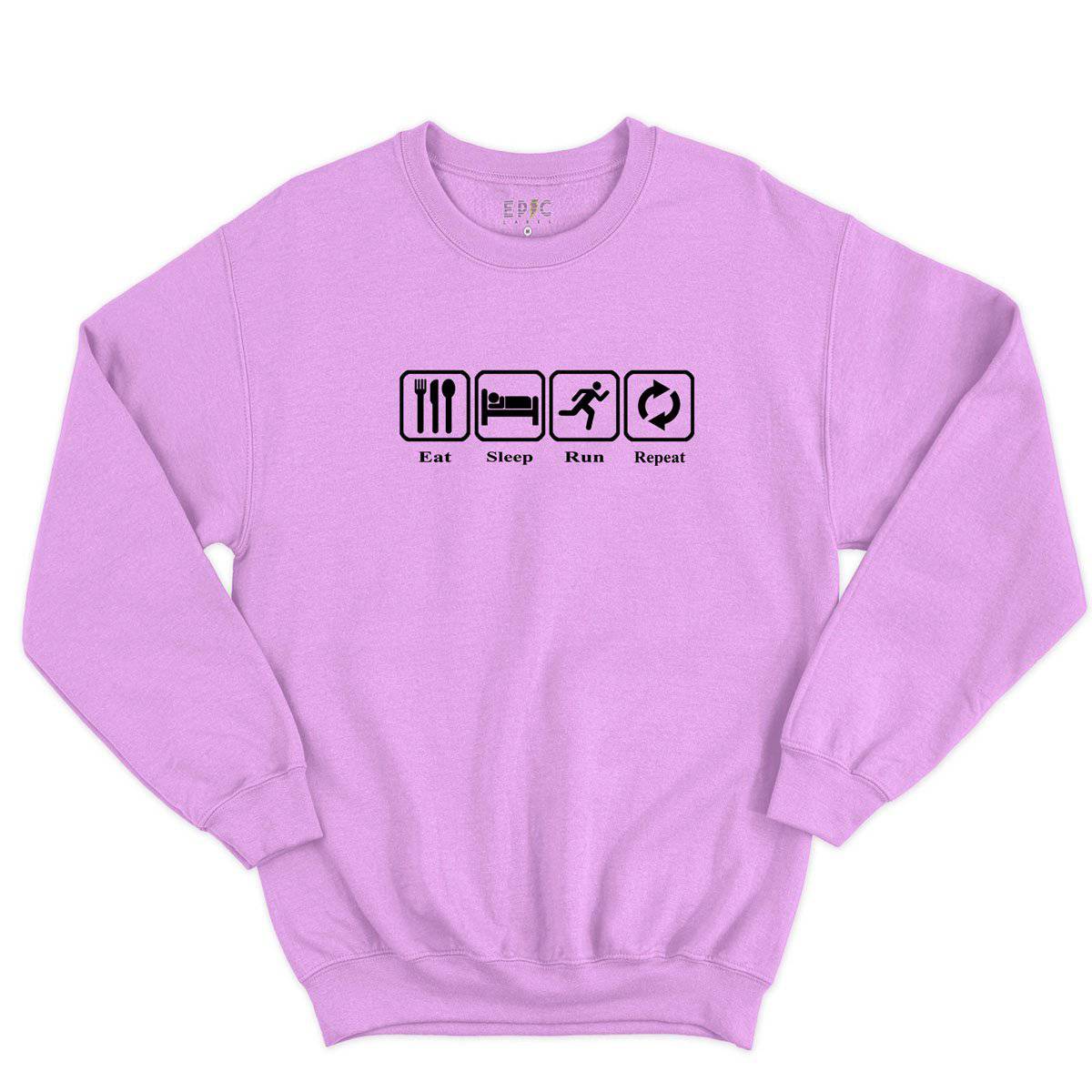 Epic Label Sweatshirt Eat Sleep Run Repeat Sweat-shirt Pour Homme