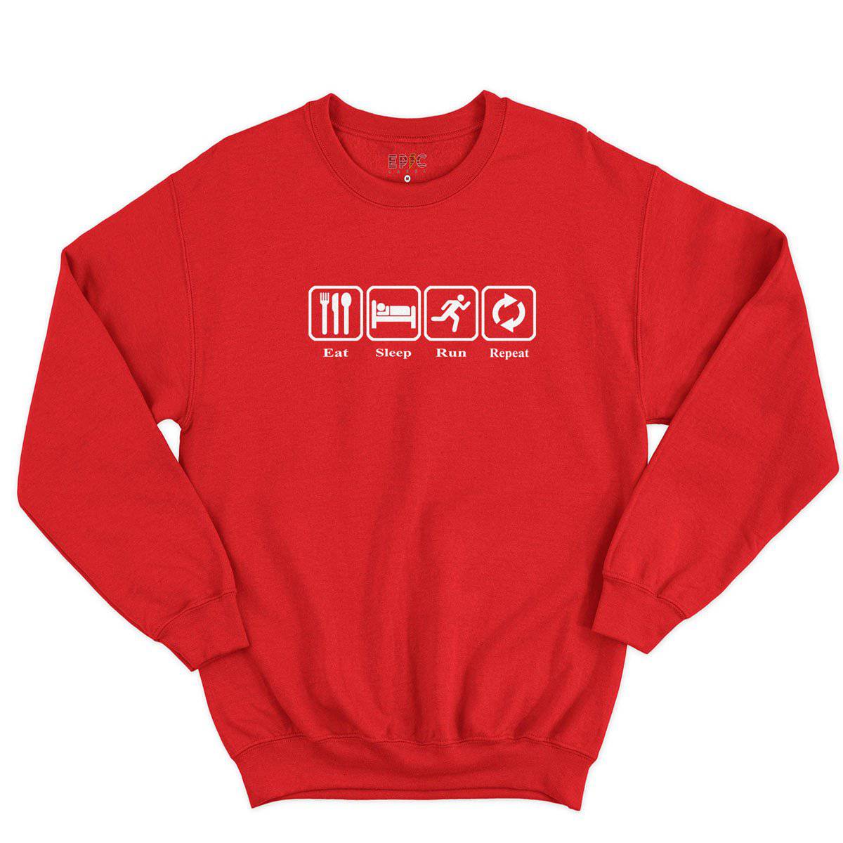 Epic Label Sweatshirt Eat Sleep Run Repeat Sweat-shirt Pour Homme