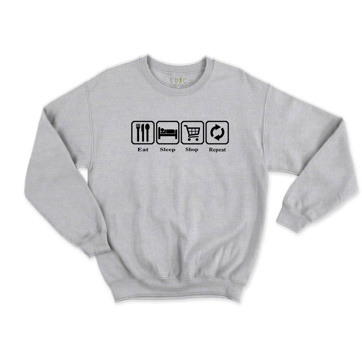Epic Label Sweatshirt Eat Sleep Shop Repeat Sweat Enfant