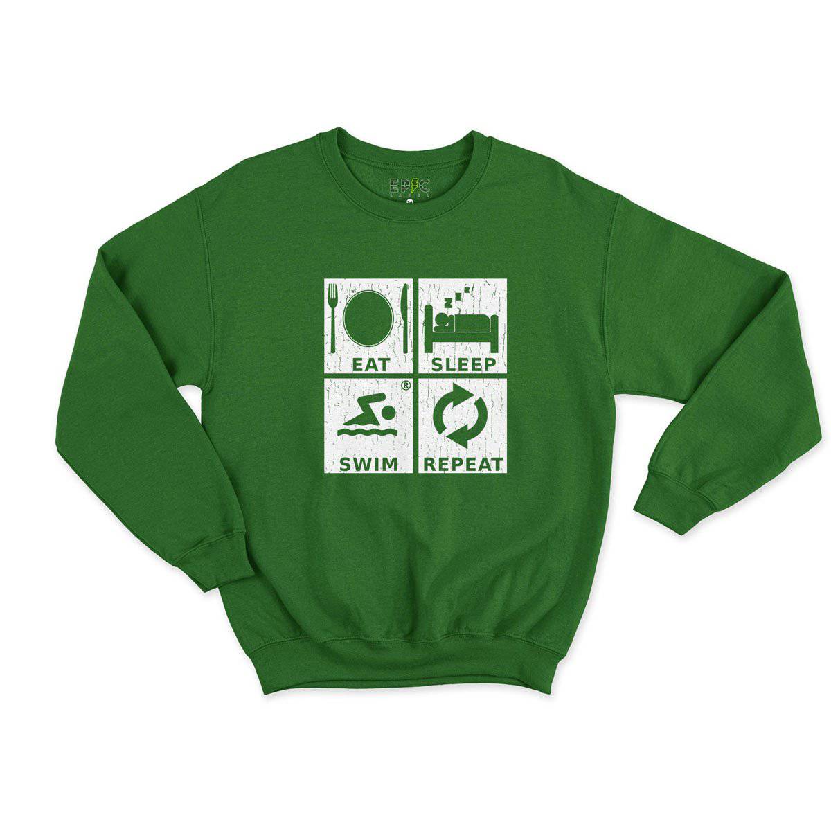 Epic Label Sweatshirt Eat Sleep Swim Repeat Sweat Enfant