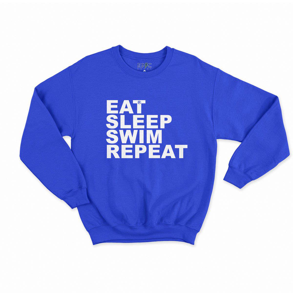 Epic Label Sweatshirt Eat Sleep Swim Repeat Sweat Enfant