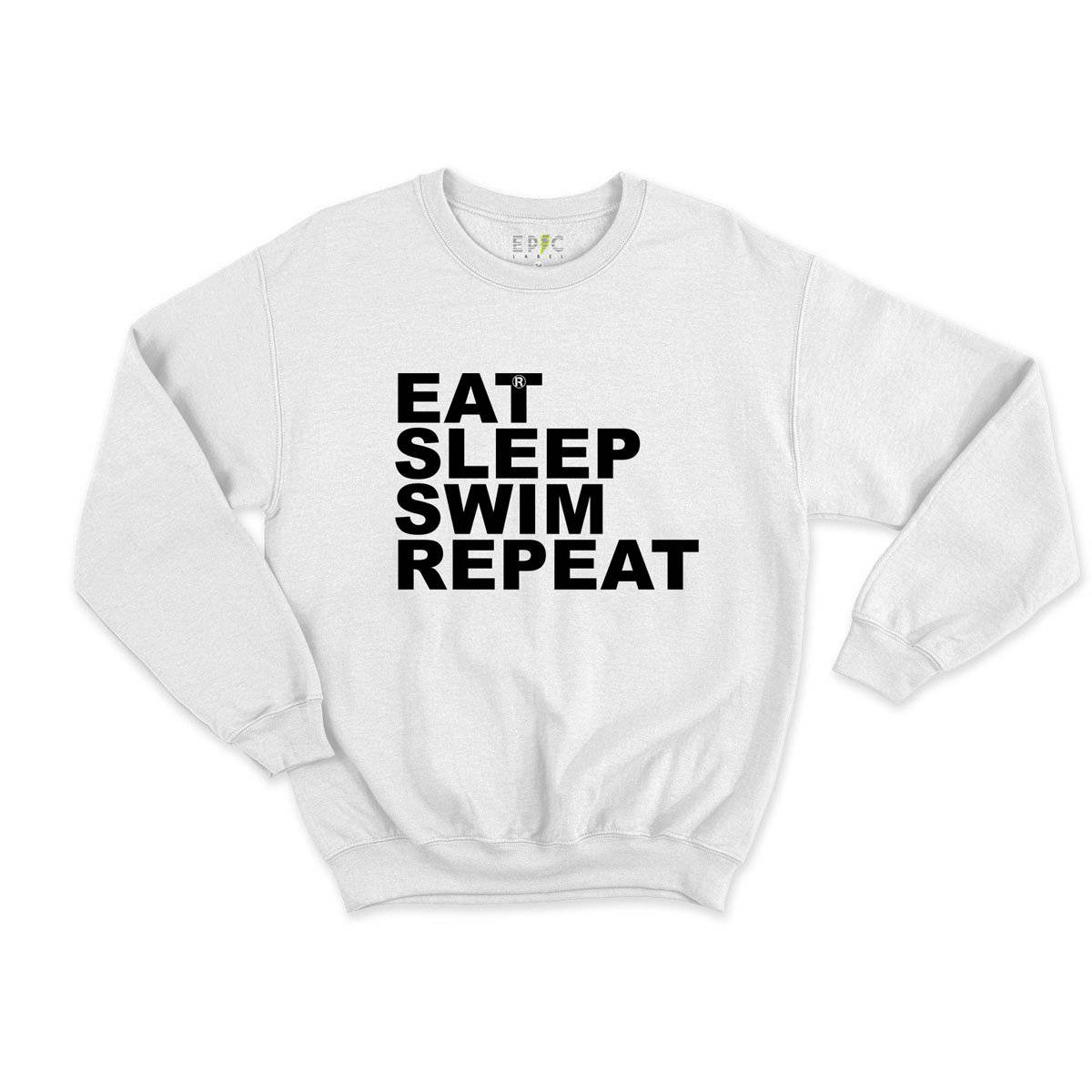 Epic Label Sweatshirt Eat Sleep Swim Repeat Sweat Enfant