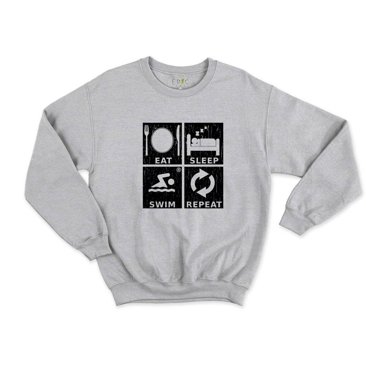 Epic Label Sweatshirt Eat Sleep Swim Repeat Sweat Enfant