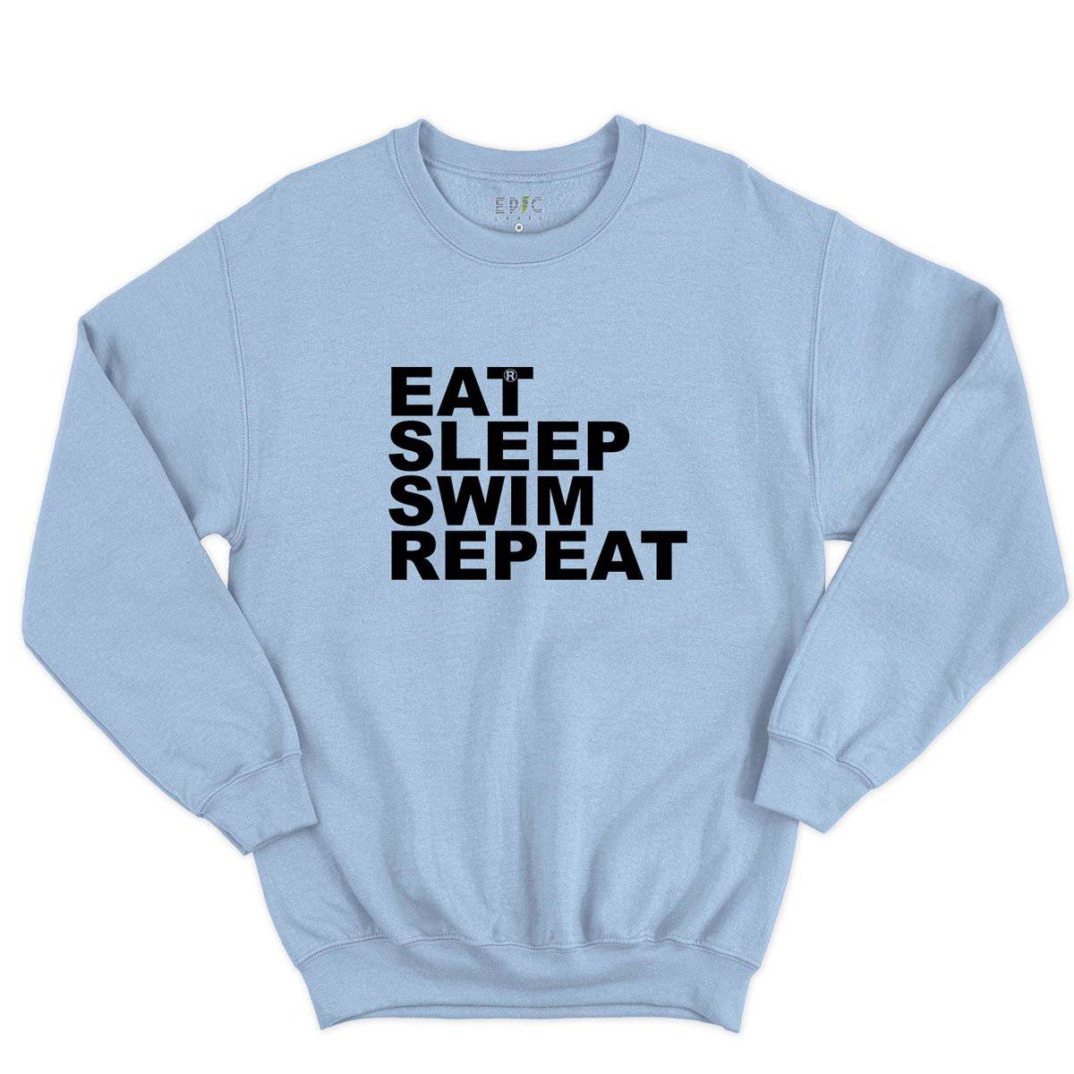 Epic Label Sweatshirt Eat Sleep Swim Repeat Sweat-shirt Pour Homme