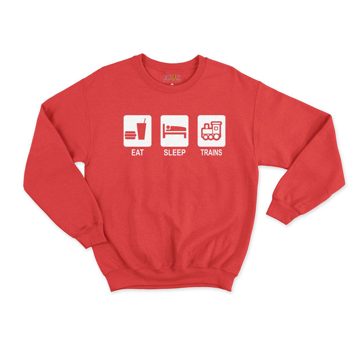 Epic Label Sweatshirt Eat Sleep Trains Sweat Enfant