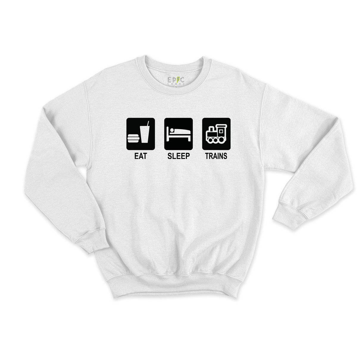 Epic Label Sweatshirt Eat Sleep Trains Sweat Enfant