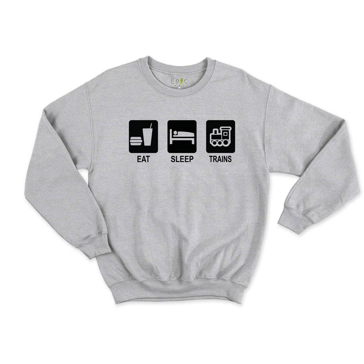Epic Label Sweatshirt Eat Sleep Trains Sweat Enfant