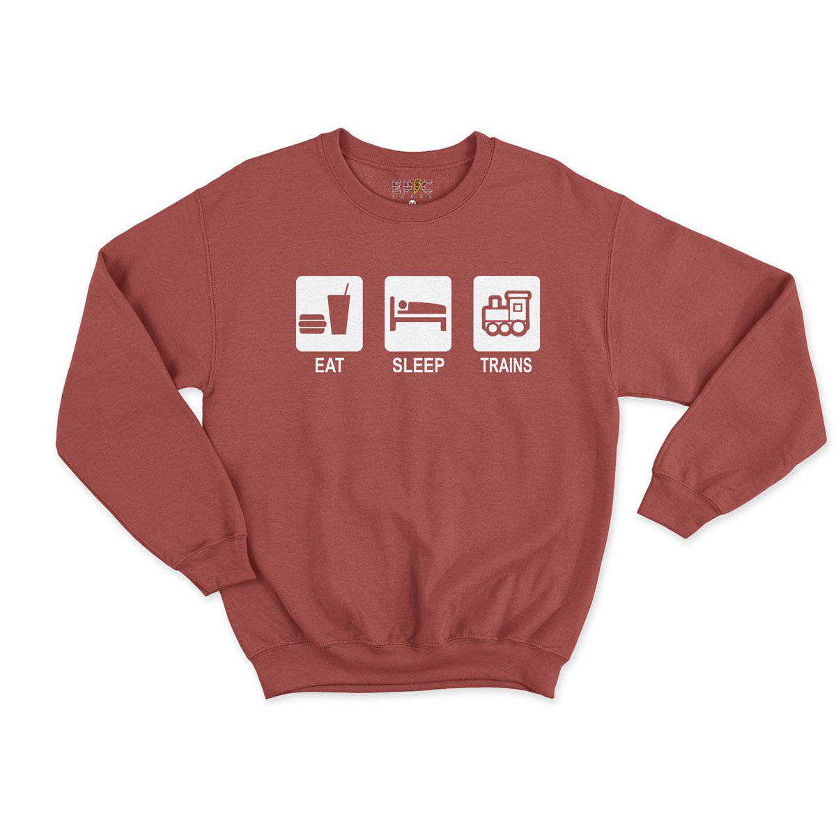 Epic Label Sweatshirt Eat Sleep Trains Sweat Enfant