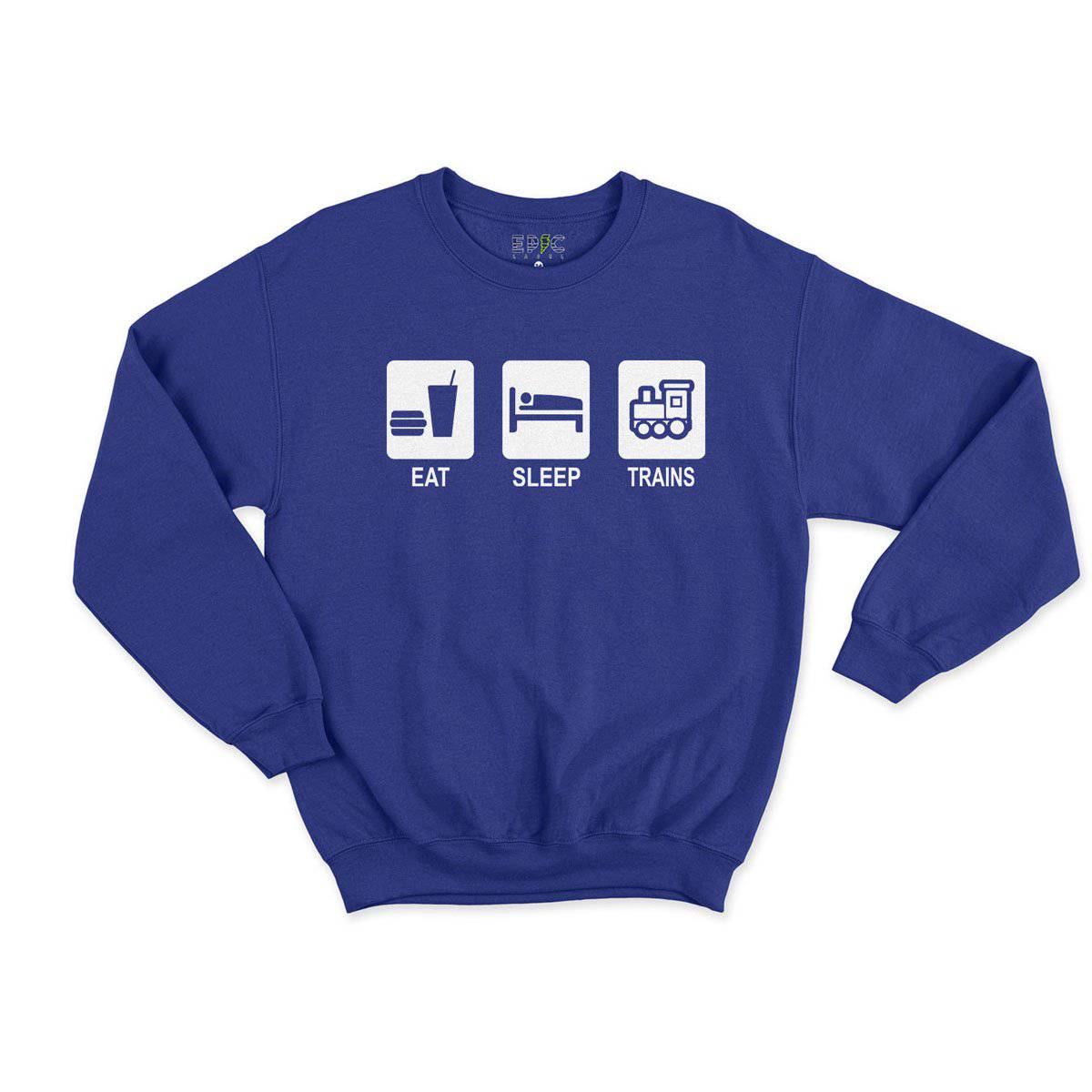 Epic Label Sweatshirt Eat Sleep Trains Sweat Enfant