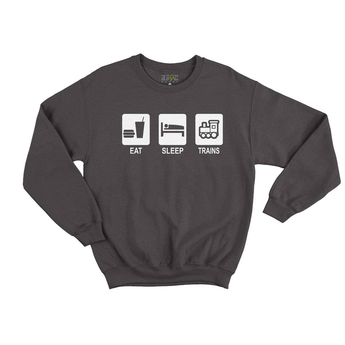 Epic Label Sweatshirt Eat Sleep Trains Sweat Enfant