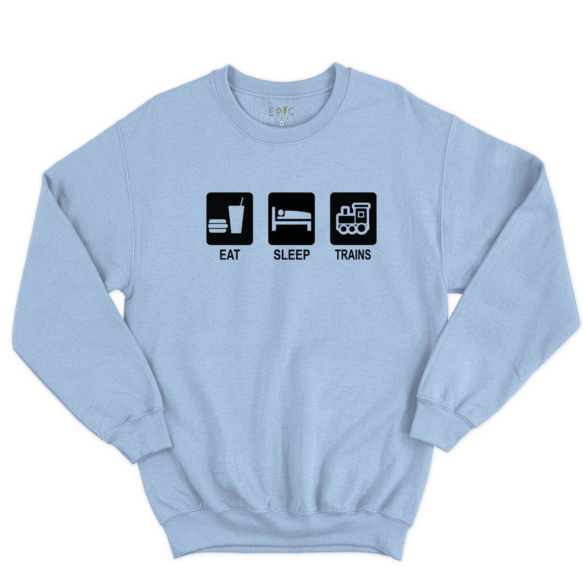 Epic Label Sweatshirt Eat Sleep Trains Sweat-shirt Pour Homme