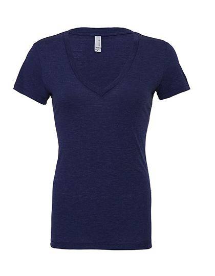 Epic Label T-shirts Bella 8435 Triblend Deep V-Neck T-Shirt  Pour Femme