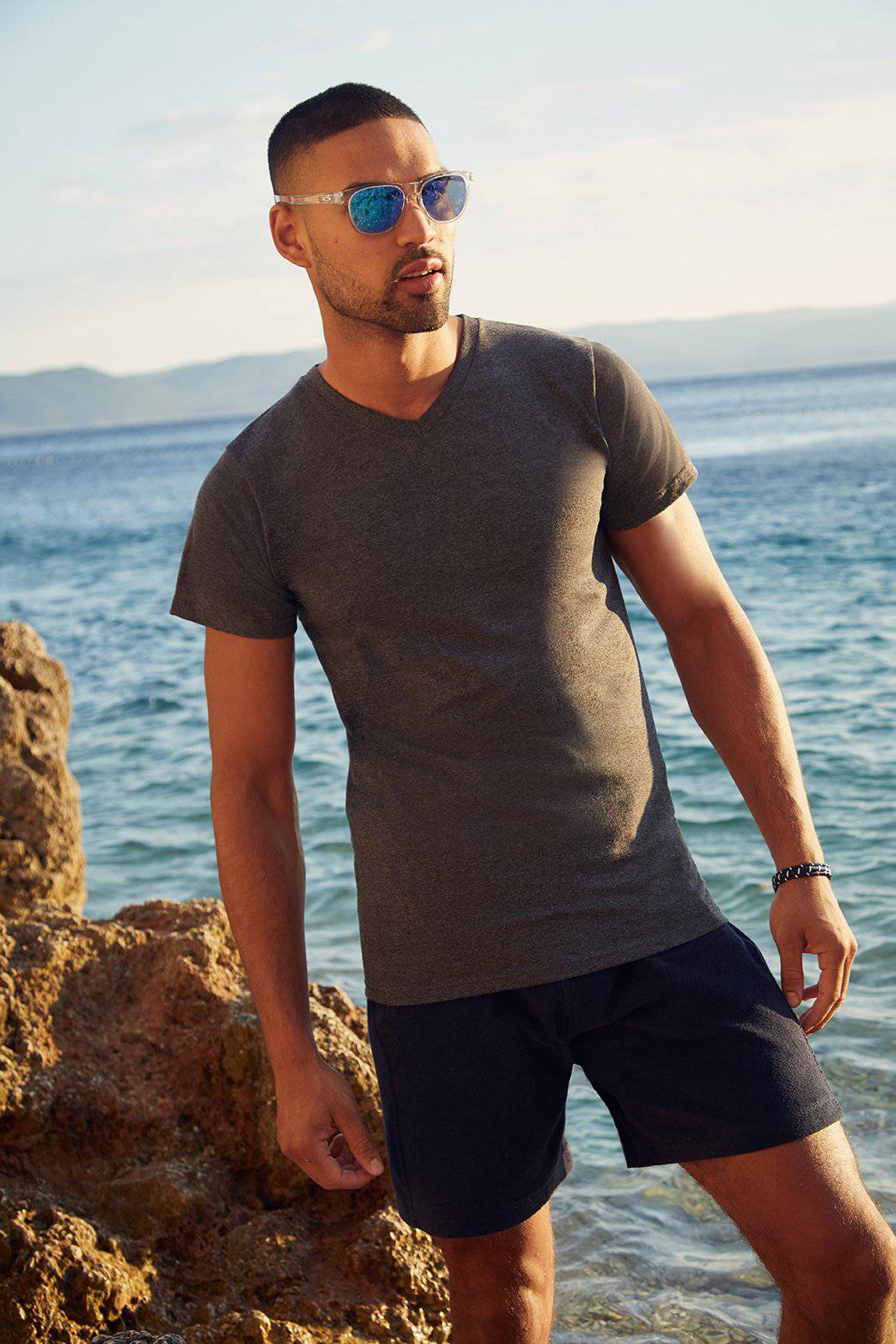 Epic Label T-shirts Fruit Of The Loom 610660 Valueweight V-Neck T Pour Homme