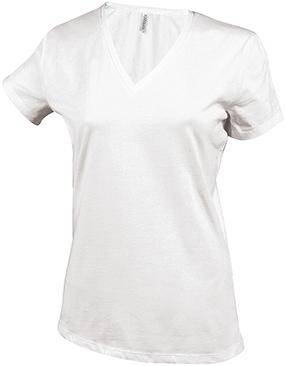 Epic Label T-shirts Kariban T-Shirt Col V Manches Courtes Femme