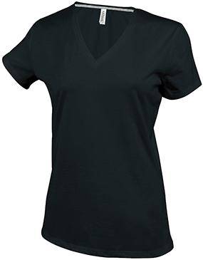 Epic Label T-shirts Kariban T-Shirt Col V Manches Courtes Femme