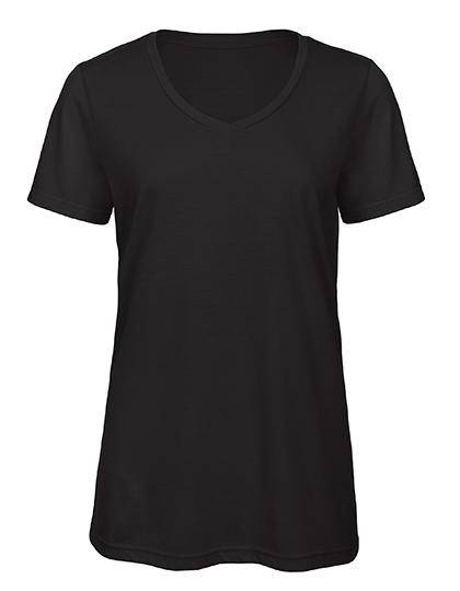 Epic Label T-shirts Lot de 3 B&C TW058 V-Neck Triblend T-Shirt /Women Pour Femme