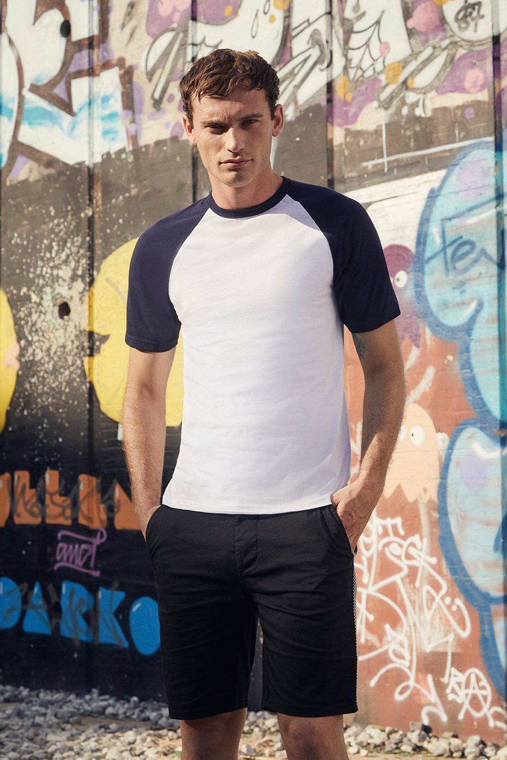 Epic Label T-shirts Lot de 3 Fruit of the Loom 61-026-0 Shortsleeve Baseball T Pour Homme