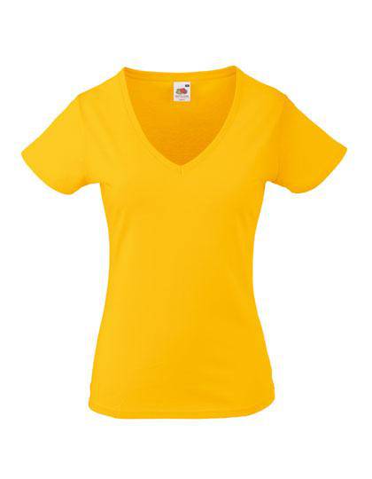 Epic Label T-shirts Lot de 3 Fruit of the Loom 61-398-0 Ladies Valueweight V Neck T Pour Femme
