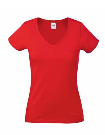 Epic Label T-shirts Lot de 3 Fruit of the Loom 61-398-0 Ladies Valueweight V Neck T Pour Femme