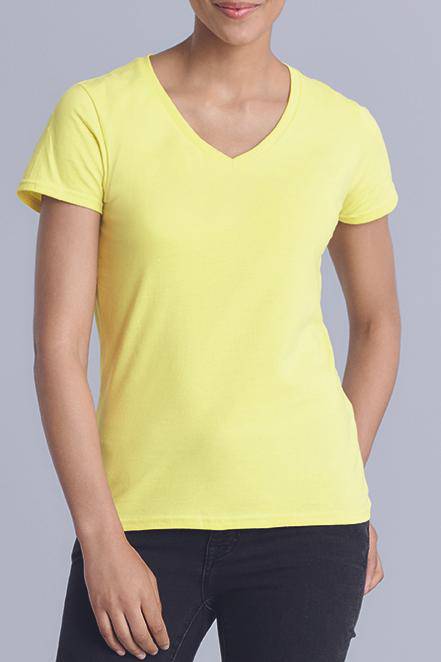 Epic Label T-shirts Lot de 3 Gildan 4100VL Premium Cotton Ladies` V-Neck T-Shirt Pour Femme