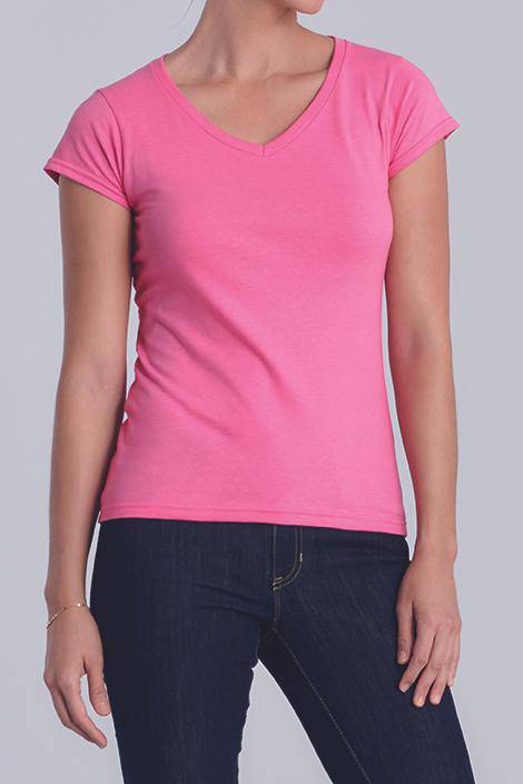 Epic Label T-shirts Lot de 3 Gildan 64V00L Softstyle Ladies` V-Neck T-Shirt Pour Femme