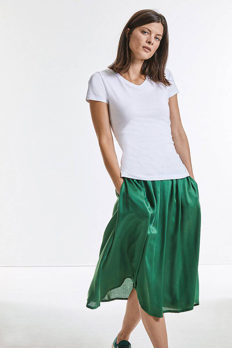 Epic Label T-shirts Lot de 3 T shirts Vierge Russell Pure Organic R-103F-0 Ladies´ Pure Organic V-Neck Tee