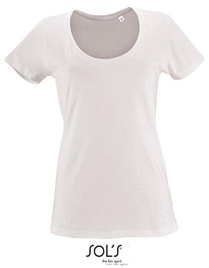 Epic Label T-shirts Lot de 3 T shirts Vierge SOL´S 02079 Women`s Low-Cut Round Neck T-Shirt Metropolitan