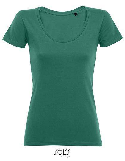 Epic Label T-shirts Lot de 3 T shirts Vierge SOL´S 02079 Women`s Low-Cut Round Neck T-Shirt Metropolitan
